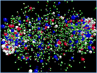 Simulation of a gold-gold collision
